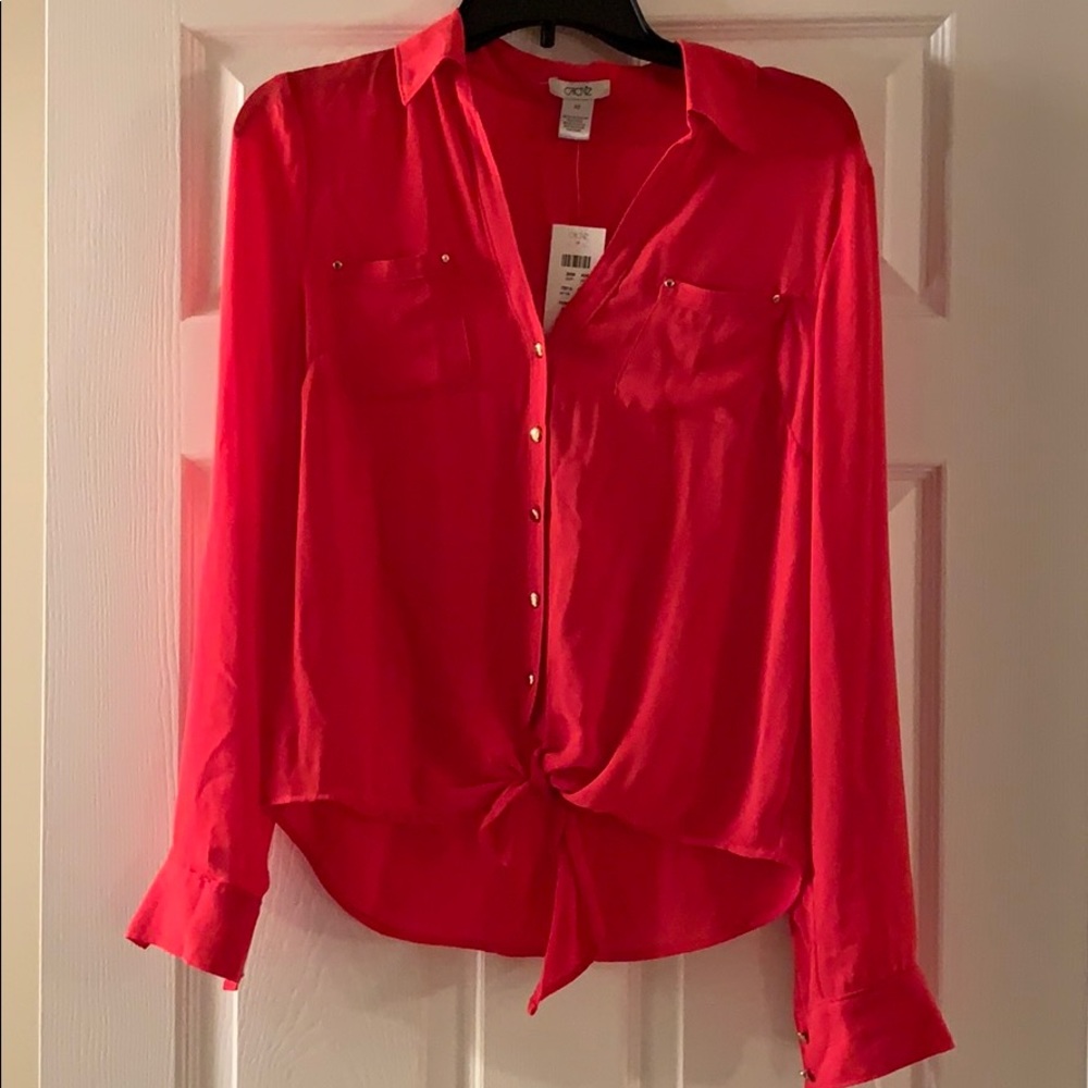 Cache coral colored top